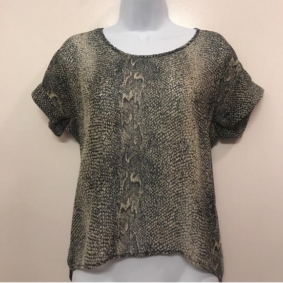 Luca Couture Snake Print Open Back Blouse - Picture 1 of 2
